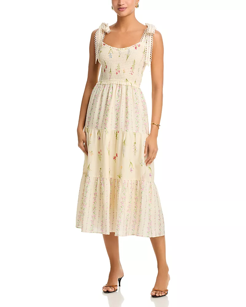 Moon River Tiered Midi Dress