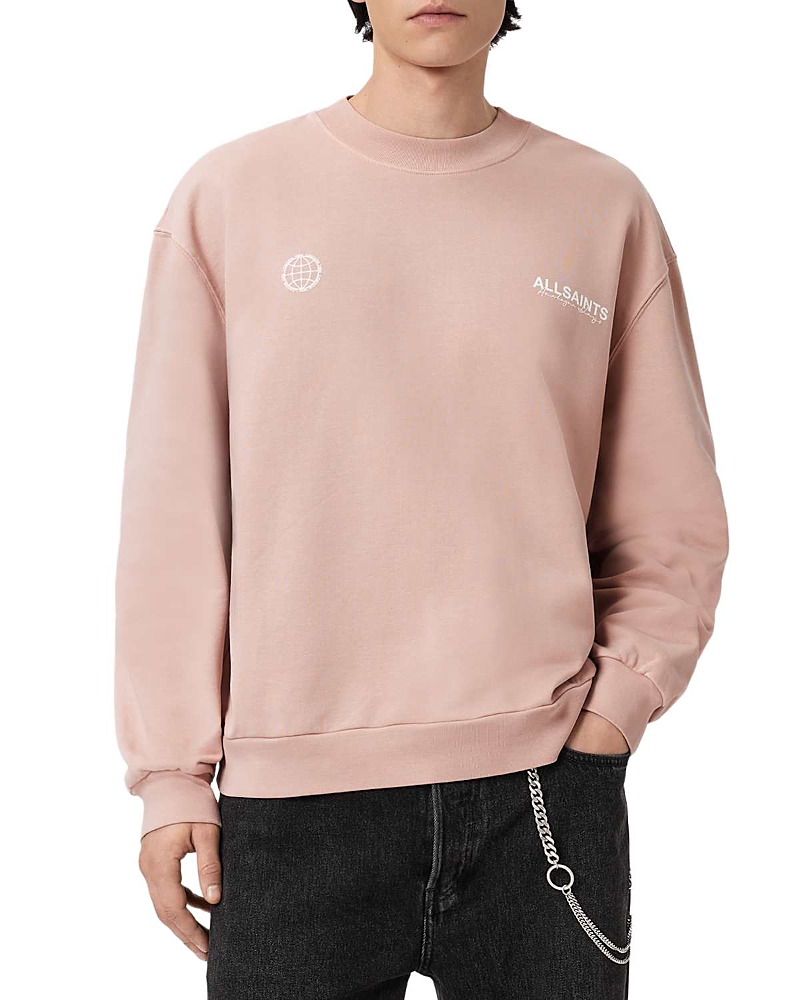 Allsaints Emblem Crewneck Logo Sweatshirt