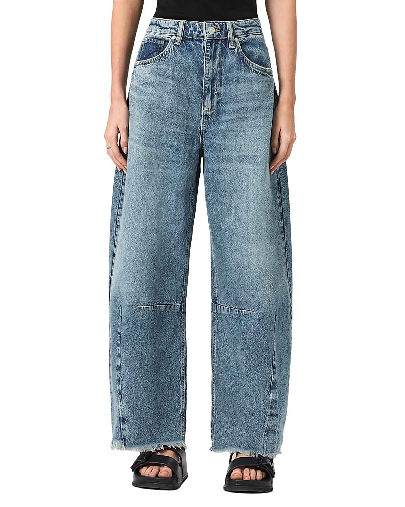 Allsaints Payton Crop High Rise Jeans in Vintage Indigo