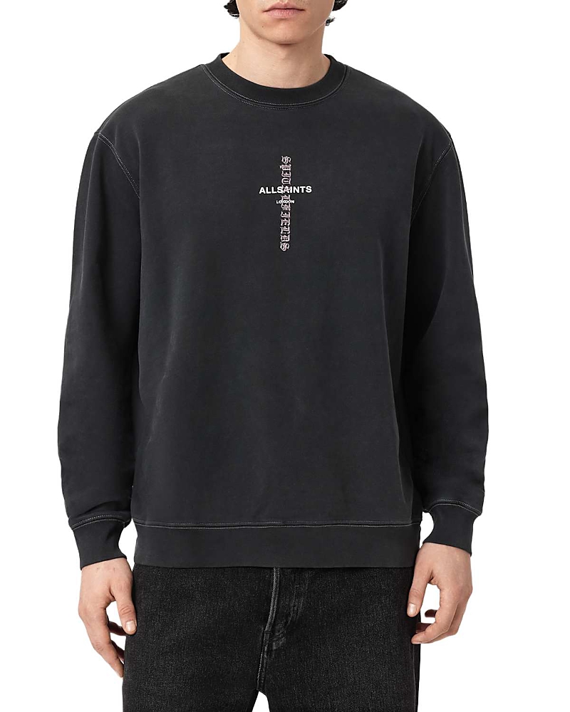 Allsaints Knox Logo Graphic Crewneck Sweatshirt