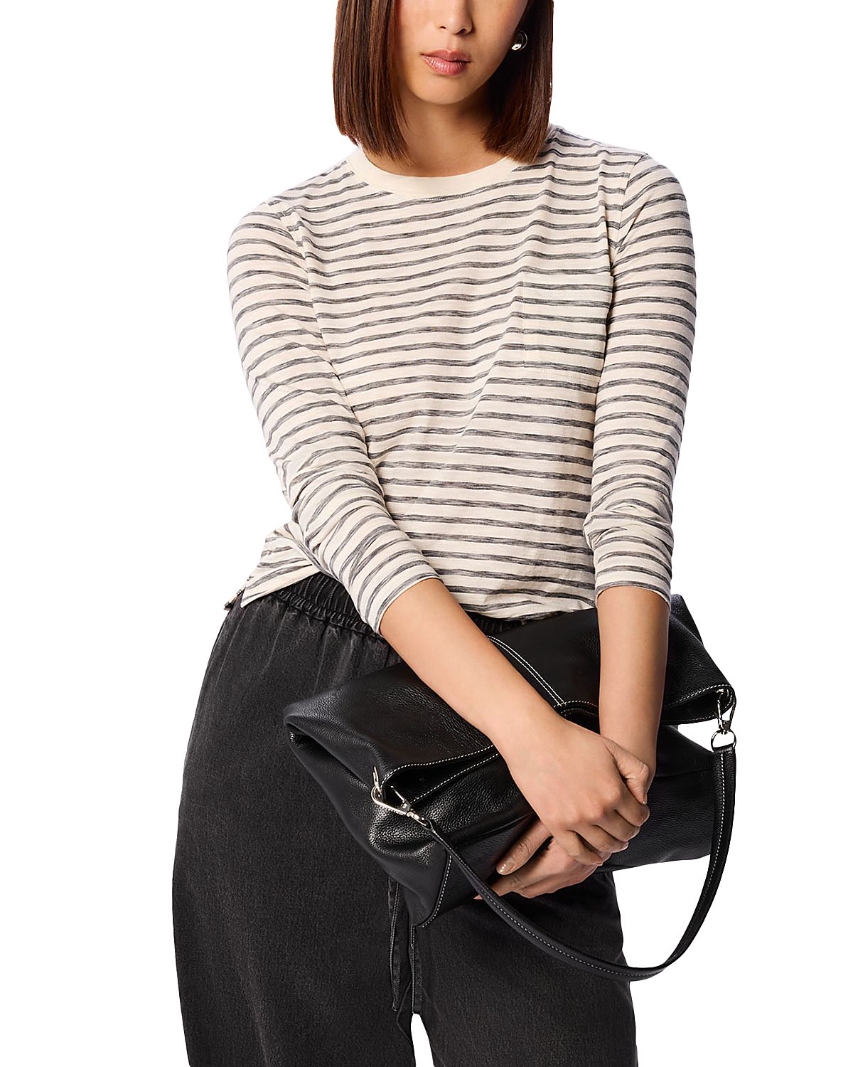 Whistles Stripe Crewneck Top