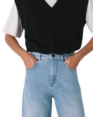 Whistles Stretch Barrel Leg Jeans in Light Blue