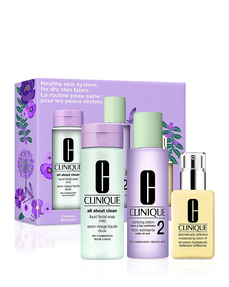 Clinique Healthy Skin System for Dry Combination Skin Types Skincare Gift Set ($84 value)