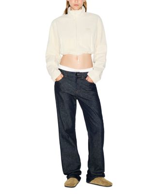 Teddy Funnel Neck Cropped Jacket
