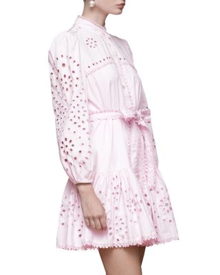 Cotton Broderie Anglaise Belted Shirt Dress