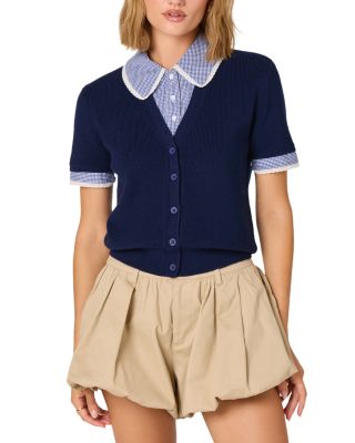 Marlee Mixed Media Cardigan Sweater 