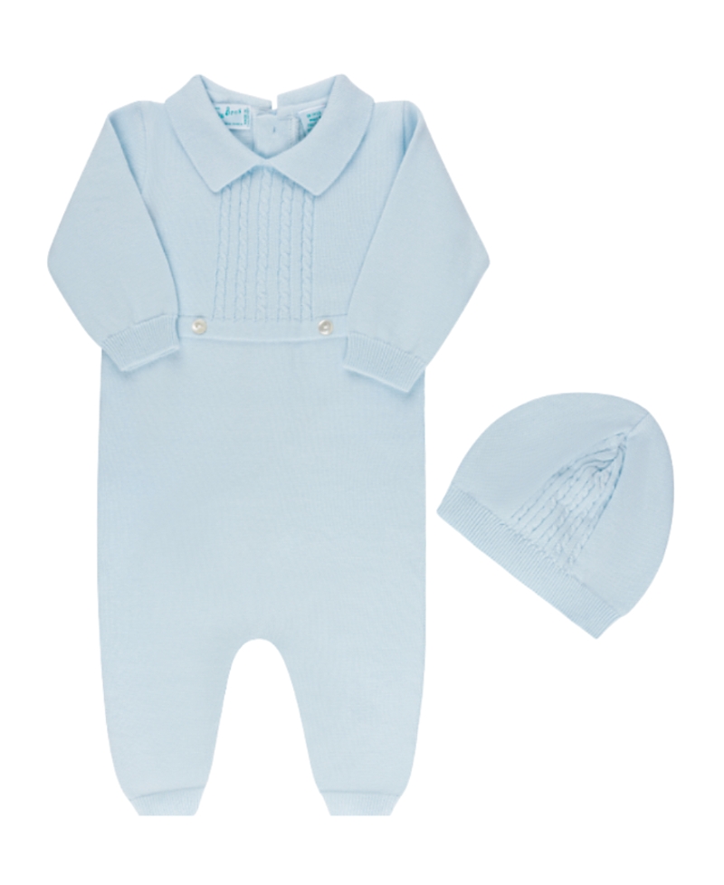 Feltman Brothers Boys' Cable Knit Longall with Hat - Baby