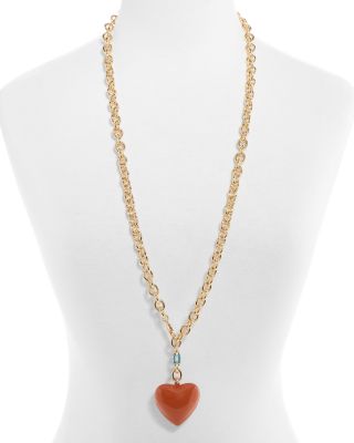 Puffy Heart Necklace, 33"