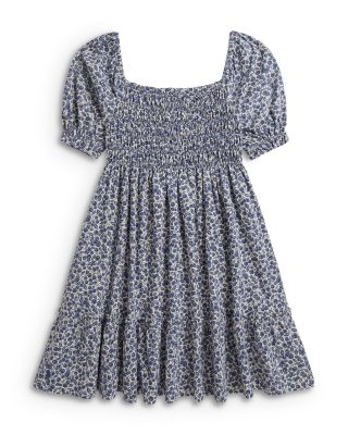 Girls' Blueberry Print Cotton Jersey Dress - Big Kid