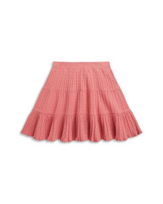 Girls' Mini Cable Tiered Cotton Skirt - Big Kid