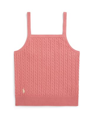 Girls' Mini Cable Cotton Tank Top - Big Kid