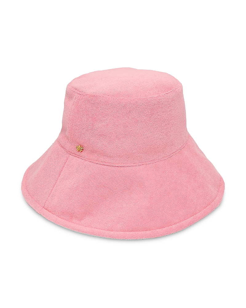 Lele Sadoughi Reversible Terry Long Brim Bucket Hat