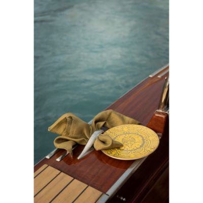 Fortuny Orsini Yellow Dessert Plate, Set of 4