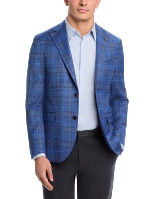 Midland Textured Plaid Regular Fit Sport Coat