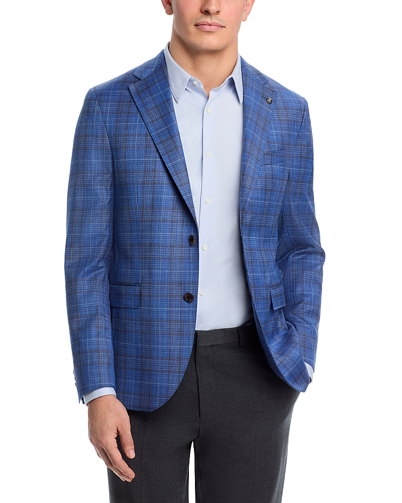 Jack Victor Midland Textured Plaid Regular Fit Sport Coat