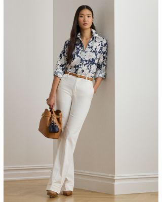 Relaxed Fit Floral Linen Shirt