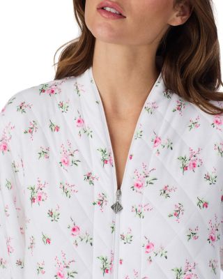 Diamond Jacquard Quilt Zip Front Robe