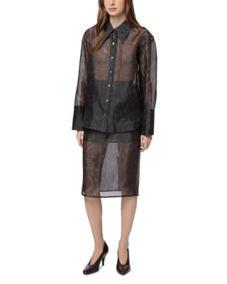 Tyra Organza Leopard Shirt