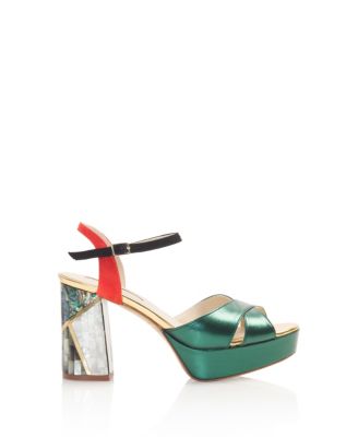  Women's Kami Ankle Strap Pearl Heel Sandal