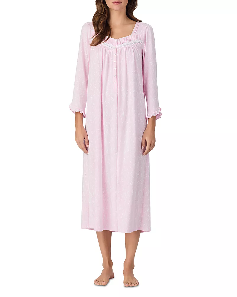 3/4 Sleeve Jersey Knit Nightgown - Exclusive