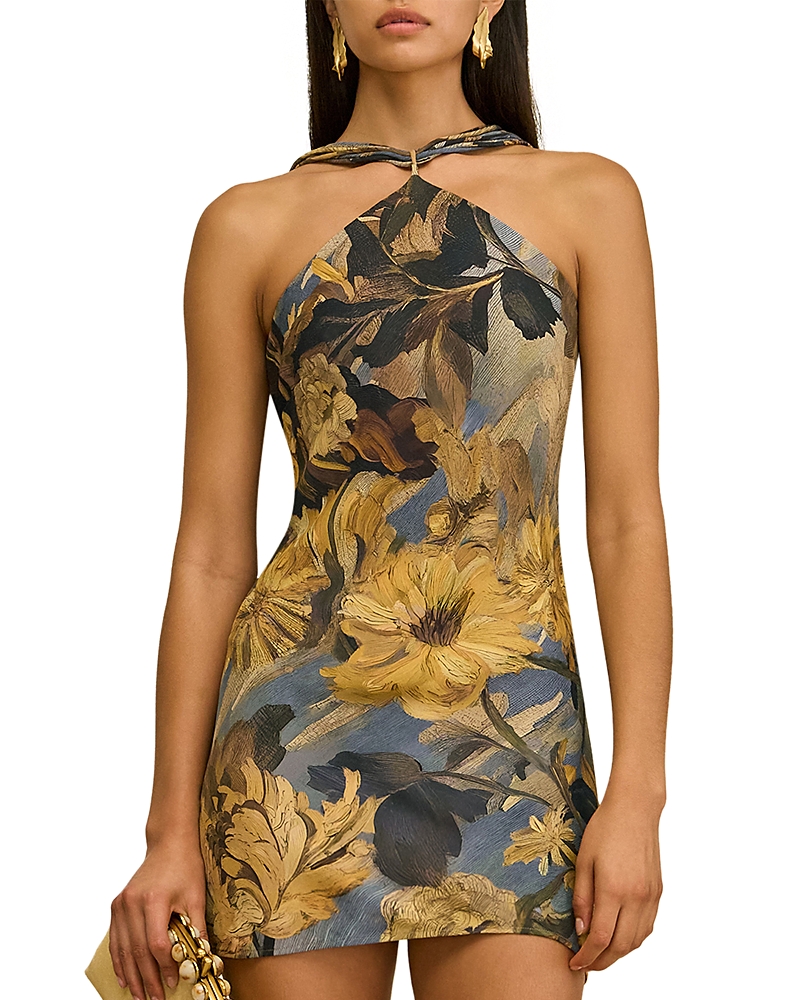 Cult Gaia Alex Halter Mini Dress