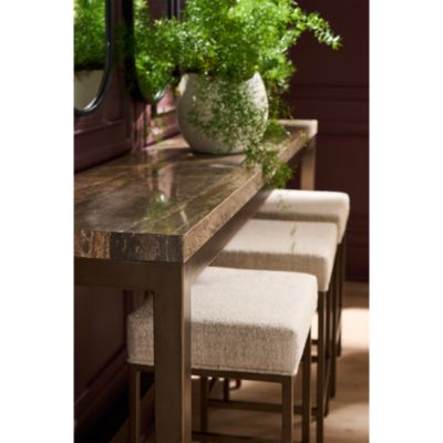 Brindle Console Table with Three Stools