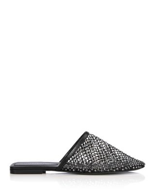 Women's Crystal Mesh Slide Sandals