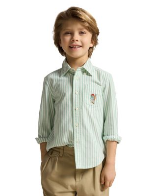 Boys' Polo Bear Cotton Oxford Shirt - Little Kid