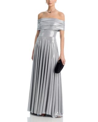Cowlneck Flared Gown
