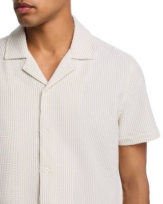 Amalfi Khaki Seersucker Shirt - Exclusive 