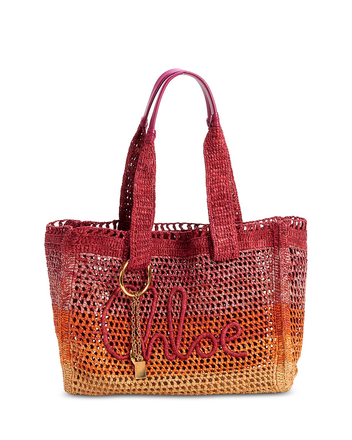 Chloe Summer Banana Raffia Tote Bag