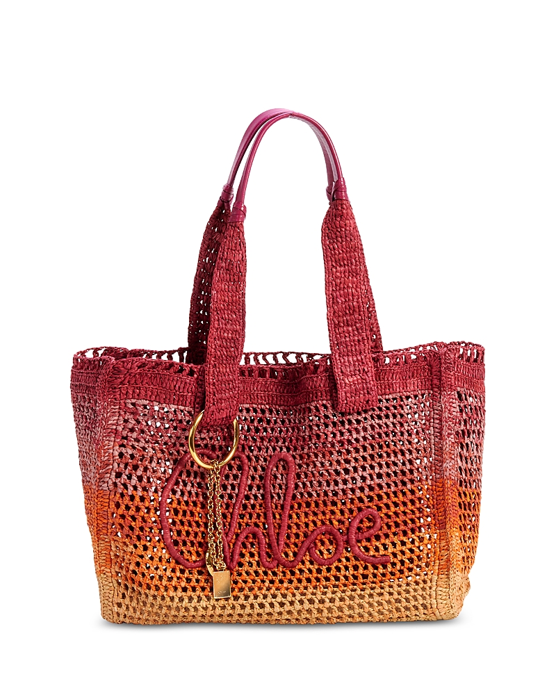 Chloe Summer Banana Raffia Tote Bag