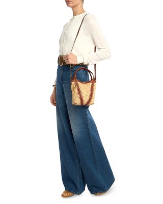 Small Spin Raffia Convertible Bag