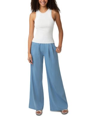 Fluid Denim Palazzo Pants