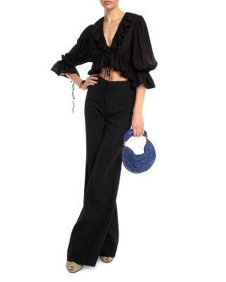 Summer Banana Mini Raffia Bag