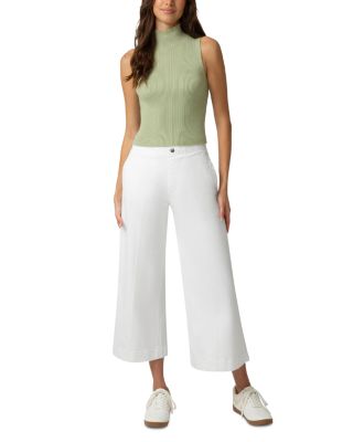 Fine Lines Denim Crop Wide Leg Pants