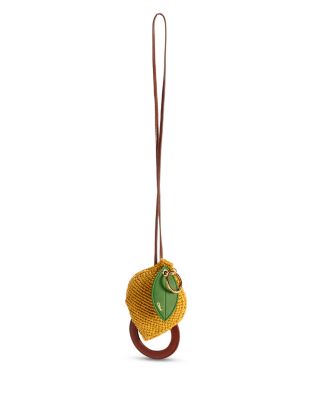 Lemon Raffia Bag Charm