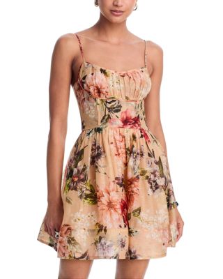 Alba Mini Dress in Wisteria Ginger Root