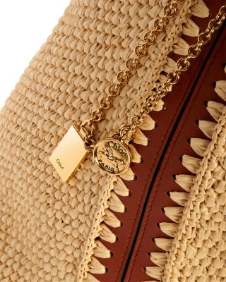 Medium Spin Raffia Tote Bag