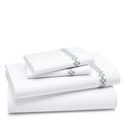 Atticus Embroidered Percale Sheet Set - Exclusive