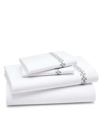 Atticus Embroidered Percale Sheet Set - Exclusive