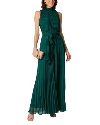 Aidan Mattox Pleated Georgette Jumpsuit