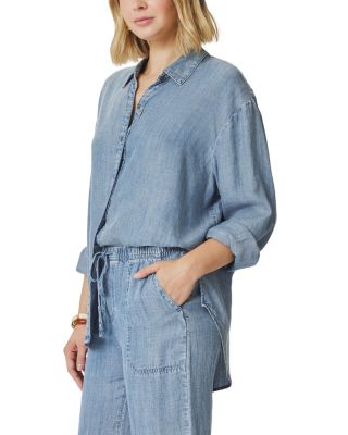 Indigo Chambray Button Down Shirt