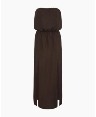 Air Linen High Slit Maxi Dress