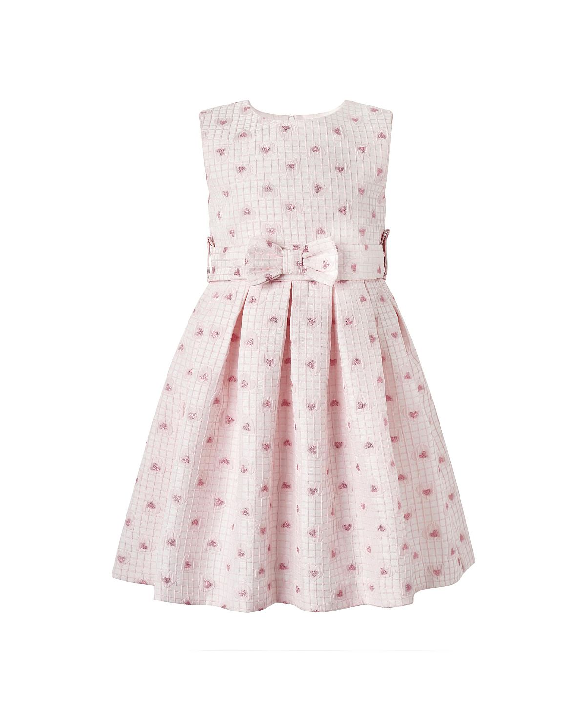 Rachel Riley Girls' Heart Check Damask Dress - Little Kid, Big Kid