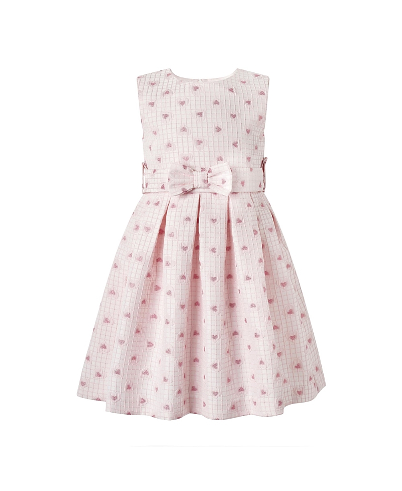 Rachel Riley Girls' Heart Check Damask Dress - Little Kid, Big Kid