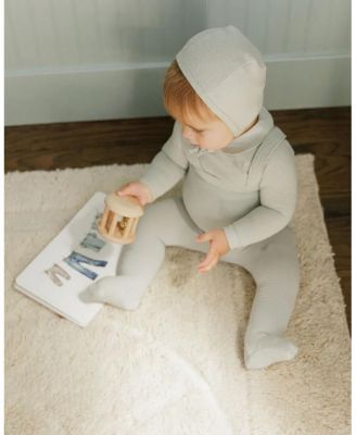 Unisex Embroidered Collar Collection Bodysuit, Overalls and Bonnet Set - Baby