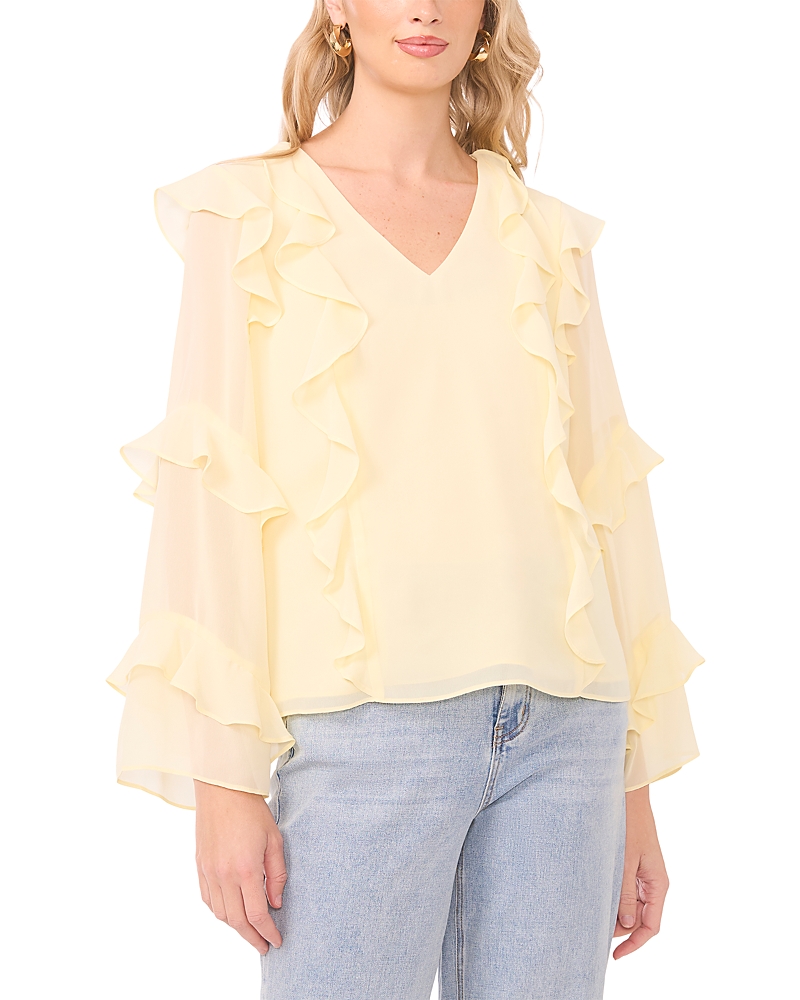 1.state Long Sleeve Ruffle Top