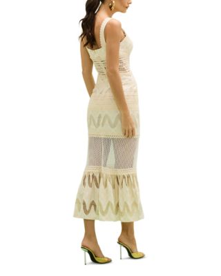 Bertha Lace Trim Midi Dress