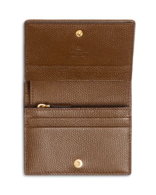 Embroidered Flower Flap French Wallet 